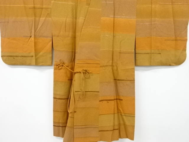 JAPANESE KIMONO / VINTAGE DOCHUGI / SILK / ABSTRACT STRIPE